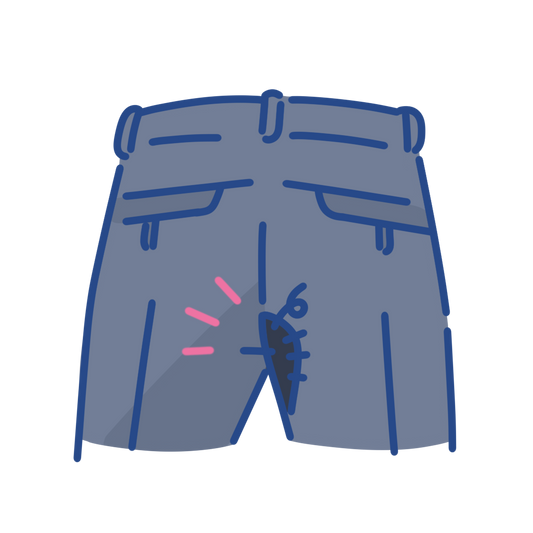 破れ：破れ中